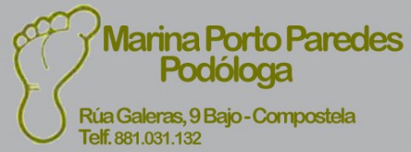 Etapa Final. Compostela. Podóloga Marina Porto.